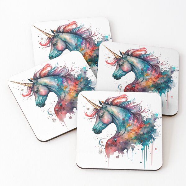 Item preview, Cosmic watercolor unic #61 unicorn designed and sold by LaElee.