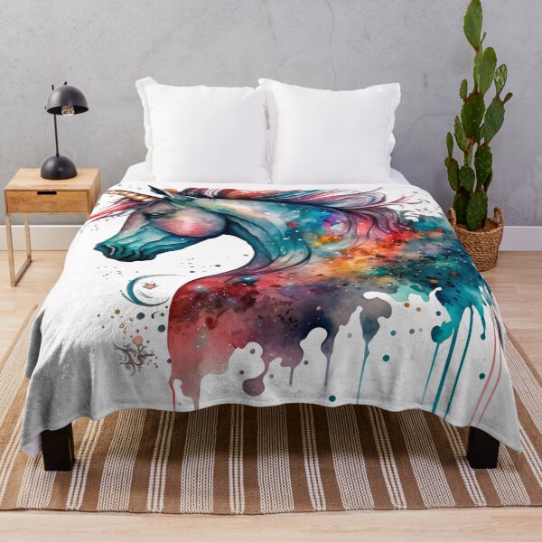 Item preview, Cosmic watercolor unic #61 unicorn designed and sold by LaElee.