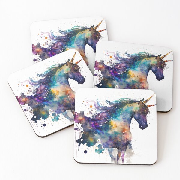 Item preview, Cosmic watercolor unic #62 unicorn designed and sold by LaElee.