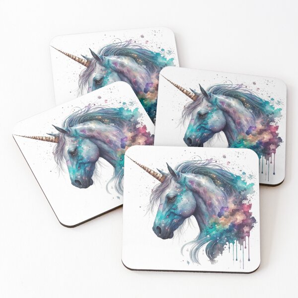 Item preview, Cosmic watercolor unic #64 unicorn designed and sold by LaElee.