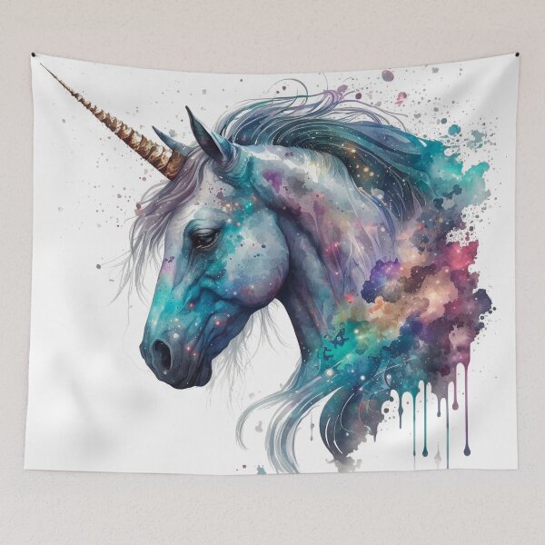 Item preview, Cosmic watercolor unic #64 unicorn designed and sold by LaElee.