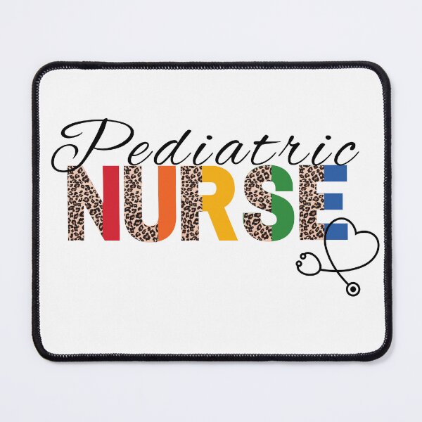 Item preview, Pediatric Nurse Leopard Print Rainbow (for light backgrounds) designed and sold by RhondaLily.