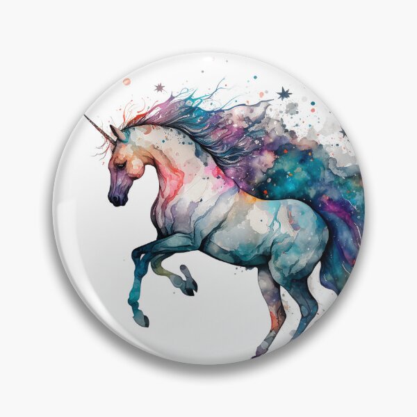 Artikelvorschau, Cosmic watercolor unic #65 unicorn entworfen und verkauft von LaElee.
