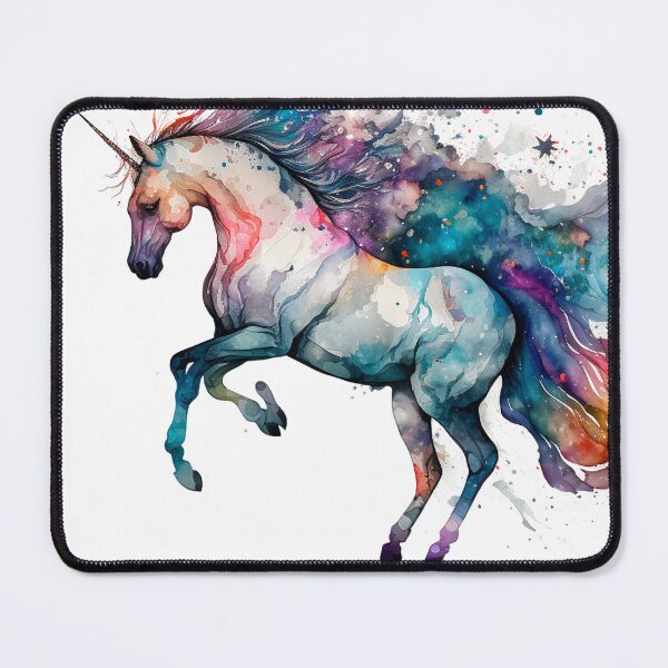 Item preview, Cosmic watercolor unic #65 unicorn designed and sold by LaElee.