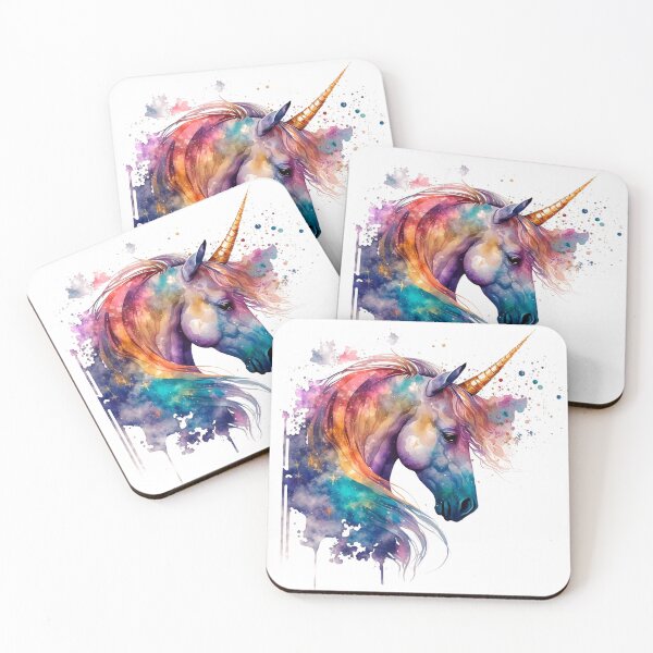 Item preview, Cosmic watercolor unic #67 unicorn designed and sold by LaElee.
