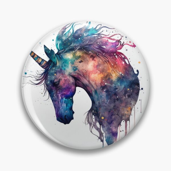 Artikelvorschau, Cosmic watercolor unic #68 unicorn entworfen und verkauft von LaElee.