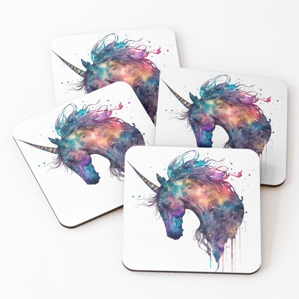 Item preview, Cosmic watercolor unic #68 unicorn designed and sold by LaElee.