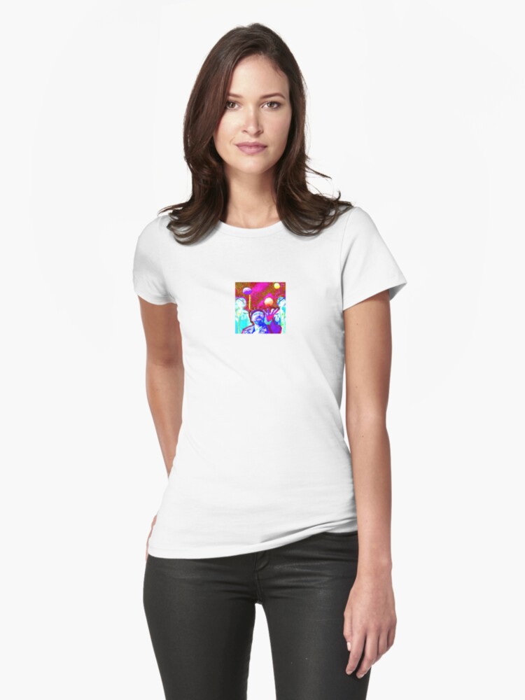 Thumbnail 1 of 3, Fitted T-Shirt, Post Relevant Podcast mini psyche host designed and sold by Artron888.