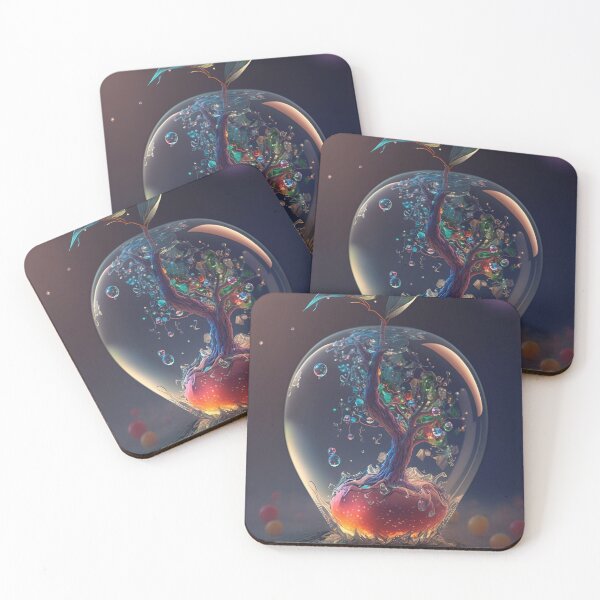 Item preview, An apple made of glass with a tiny fantasy world inside 1 designed and sold by jetaiart.