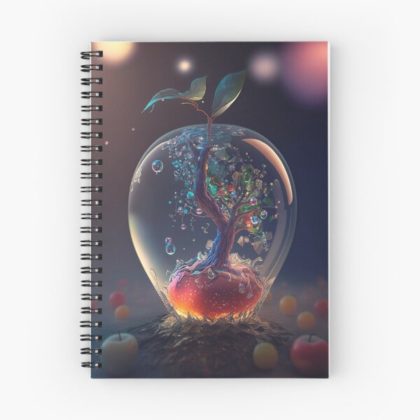 Item preview, An apple made of glass with a tiny fantasy world inside 1 designed and sold by jetaiart.