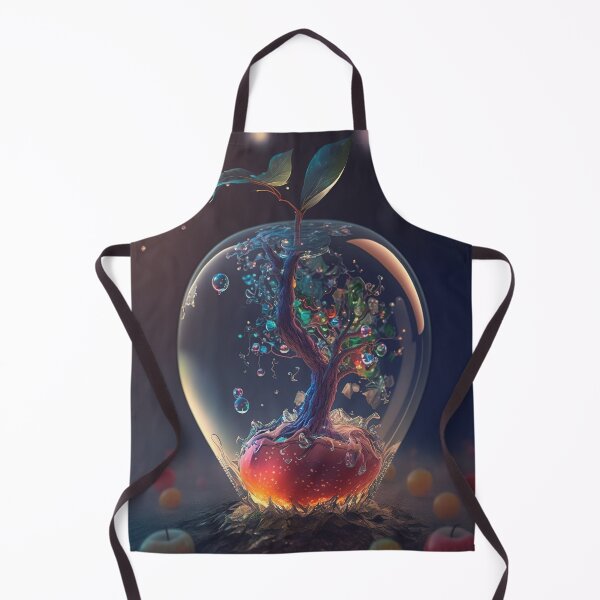 Item preview, An apple made of glass with a tiny fantasy world inside 1 designed and sold by jetaiart.