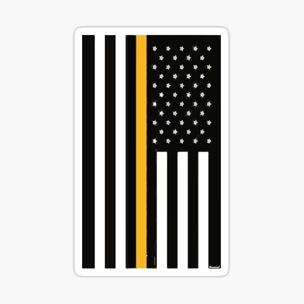 Yellow Black American Flag Patch