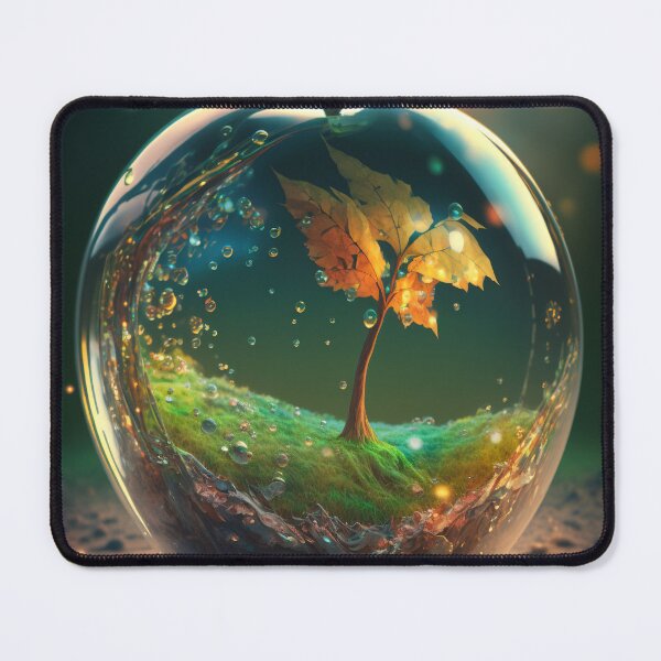 Item preview, An apple made of glass with a tiny fantasy world inside 2 designed and sold by jetaiart.