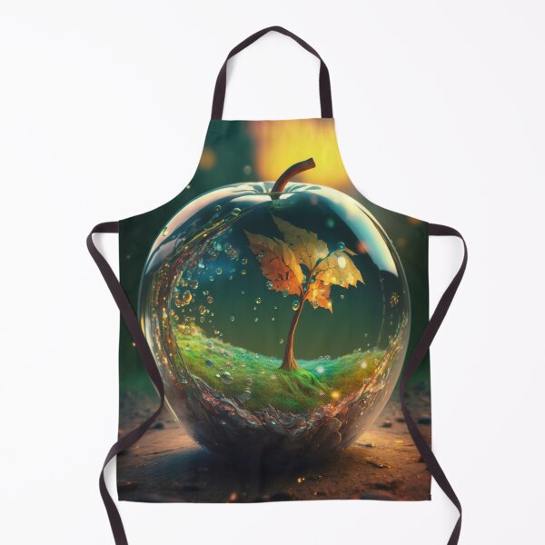 Item preview, An apple made of glass with a tiny fantasy world inside 2 designed and sold by jetaiart.
