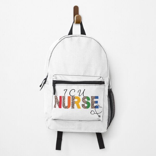 Item preview, ICU Nurse Leopard Print Rainbow (Black print for light background) designed and sold by RhondaLily.
