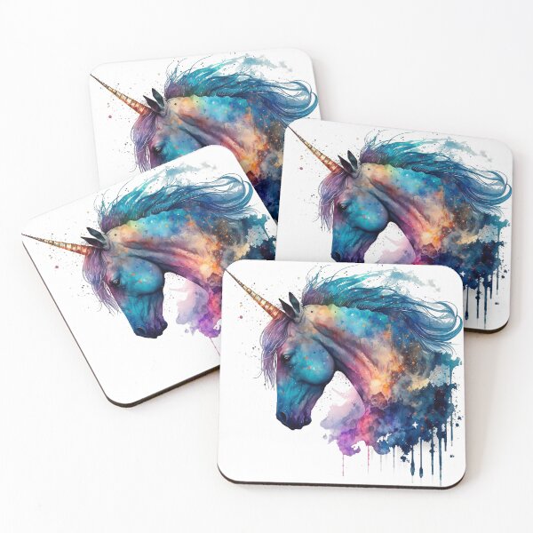 Item preview, Cosmic watercolor unic #70 unicorn designed and sold by LaElee.