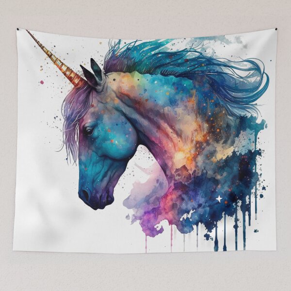 Item preview, Cosmic watercolor unic #70 unicorn designed and sold by LaElee.
