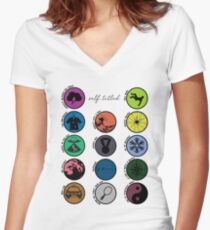 Twenty One Pilots Selbstbetitelte Zusammenbruch Design Tailliertes T-Shirt mit V-Ausschnitt