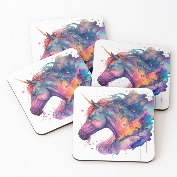 Item preview, Cosmic watercolor unic #71 unicorn designed and sold by LaElee.