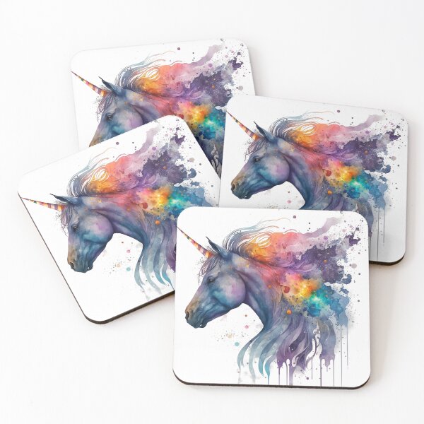Item preview, Cosmic watercolor unic #72 unicorn designed and sold by LaElee.