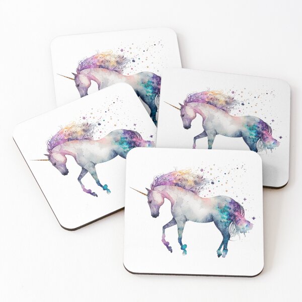 Item preview, Cosmic watercolor unic #73 unicorn designed and sold by LaElee.