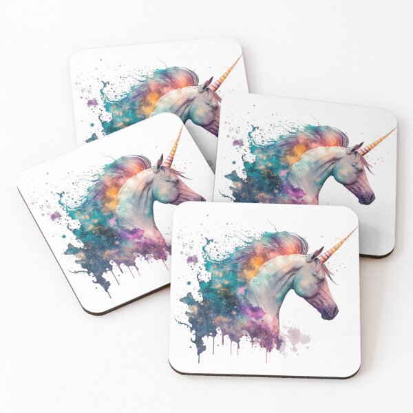 Item preview, Cosmic watercolor unic #74 unicorn designed and sold by LaElee.