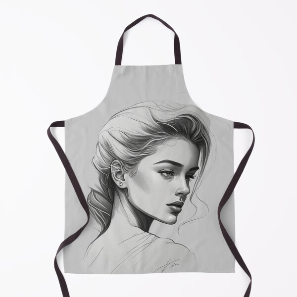 Item preview, A Contrast of Serenity and Vigor: Captivating Profile Sketch designed and sold by SML(Smiling Cool) PinkBubble.