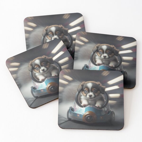 Item preview, Puppy in a Bumper Car designed and sold by VVingnutDesigns.
