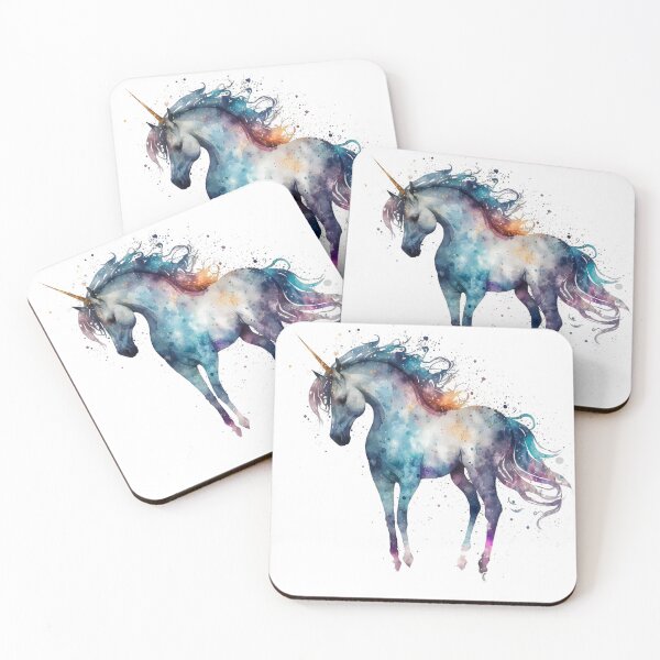 Item preview, Cosmic watercolor unic #78 unicorn designed and sold by LaElee.