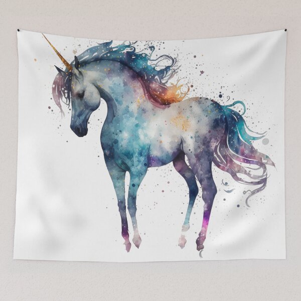 Item preview, Cosmic watercolor unic #78 unicorn designed and sold by LaElee.