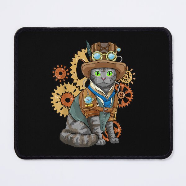 Item preview, Steampunk Cat Mechanical Gears Fantasy Industrial4 designed and sold by AdahSpinka.