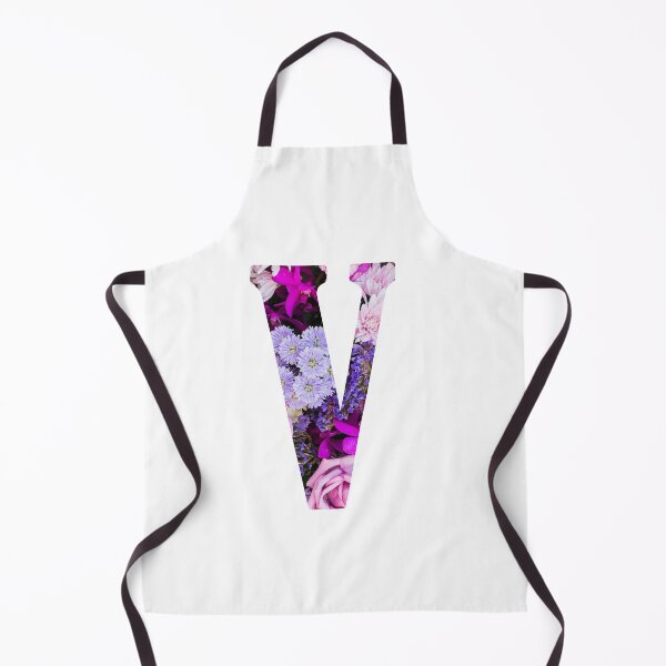Aperçu de l'œuvre Monogramme V Botanique. Dessin détaillé de fleurs violettes Sticker créée et vendue par Cici-Chan.
