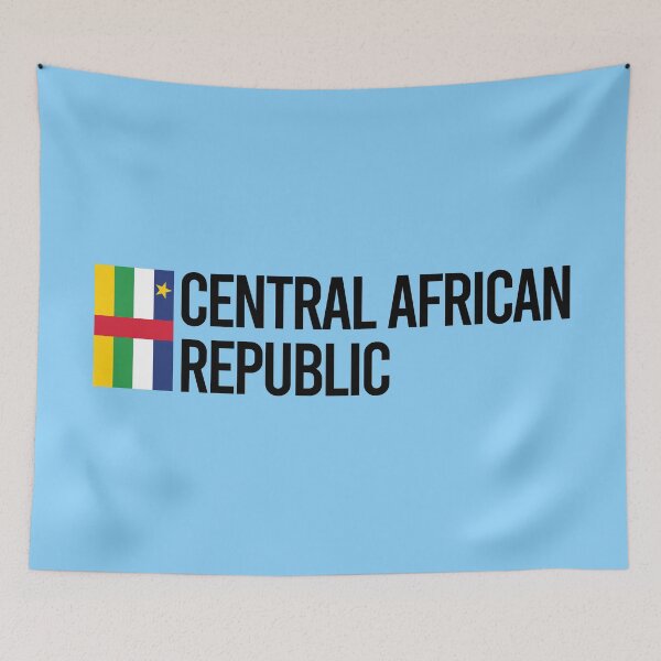 Item preview, Central African Republic Country Flag  - Minimal Design collection designed and sold by randomorder.