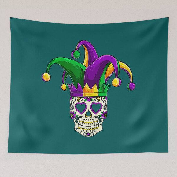 Item preview, Mardi Gras Sugar Skull Jester Costume  Women Man3 designed and sold by AdahSpinka.