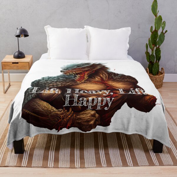Item preview, Lift Heavy, Lift Happy_Bodybuilding Fitness Gym Workout Exercise Merch Print Desgin designed and sold by tengamerx.