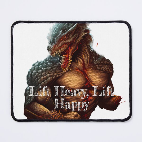 Item preview, Lift Heavy, Lift Happy_Bodybuilding Fitness Gym Workout Exercise Merch Print Desgin designed and sold by tengamerx.