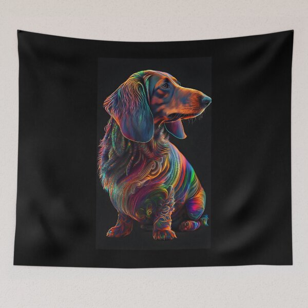 Item preview, Cute Adorable Psychedelic Dachshund designed and sold by chamlogic.
