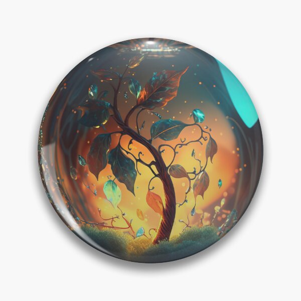 Item preview, An apple made of glass with a tiny fantasy world inside 3 designed and sold by jetaiart.