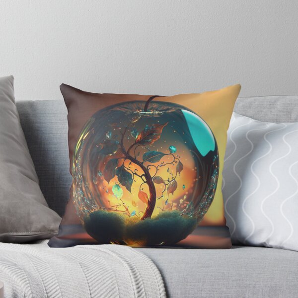 Item preview, An apple made of glass with a tiny fantasy world inside 3 designed and sold by jetaiart.