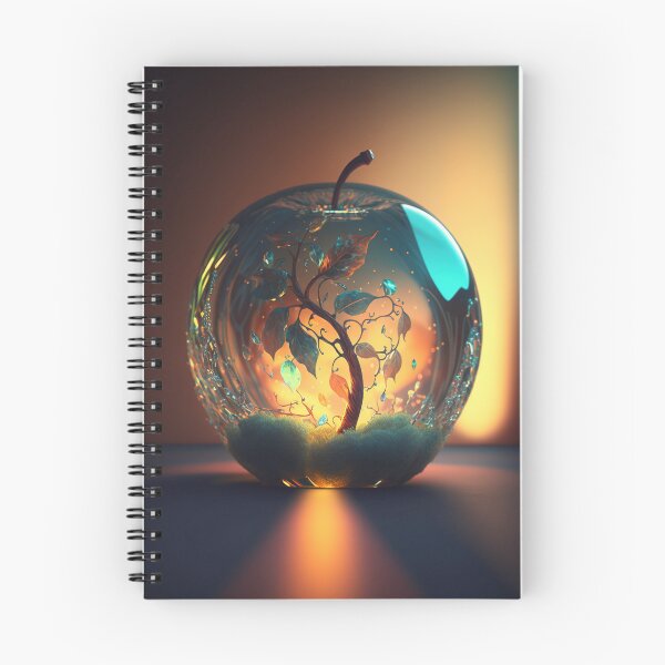 Item preview, An apple made of glass with a tiny fantasy world inside 3 designed and sold by jetaiart.