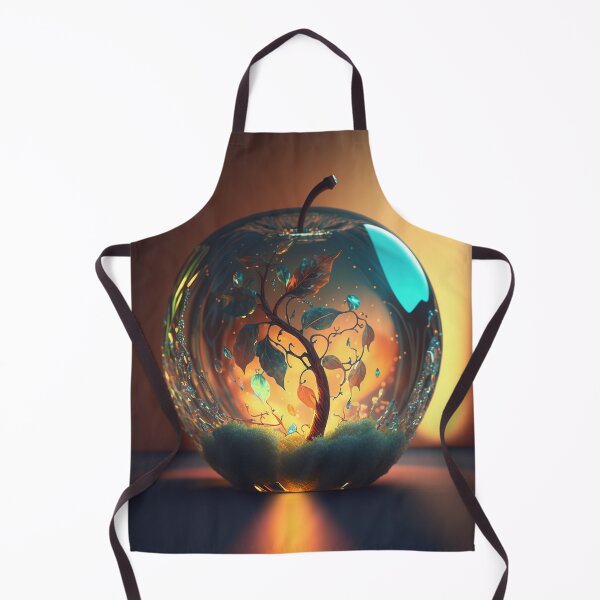 Item preview, An apple made of glass with a tiny fantasy world inside 3 designed and sold by jetaiart.