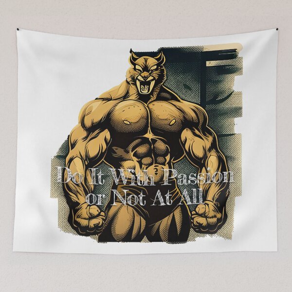 Item preview, Do It With Passion or Not At All_Bodybuilding Fitness Gym Workout Exercise Merch Print Desgin designed and sold by tengamerx.