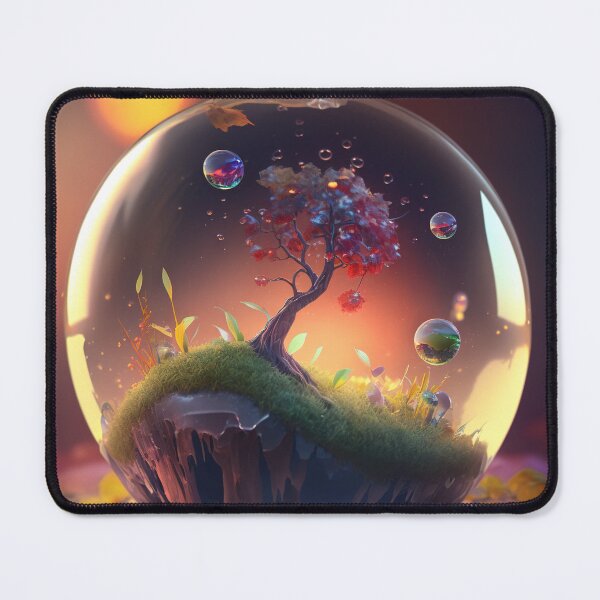 Item preview, An apple made of glass with a tiny fantasy world inside 4 designed and sold by jetaiart.