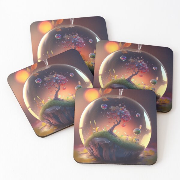 Item preview, An apple made of glass with a tiny fantasy world inside 4 designed and sold by jetaiart.