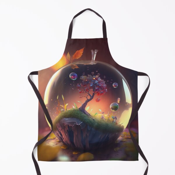Item preview, An apple made of glass with a tiny fantasy world inside 4 designed and sold by jetaiart.