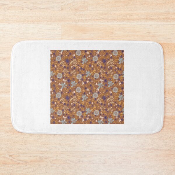 Item preview, Brown Blue Floral For Printable  designed and sold by Nicesiri.