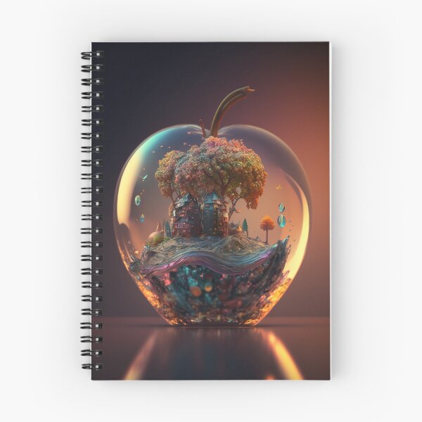 Item preview, An apple made of glass with a tiny fantasy world inside 5 designed and sold by jetaiart.