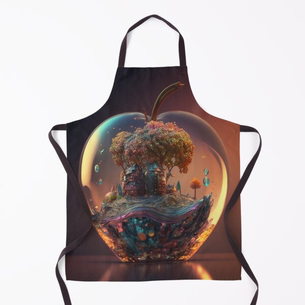 Item preview, An apple made of glass with a tiny fantasy world inside 5 designed and sold by jetaiart.