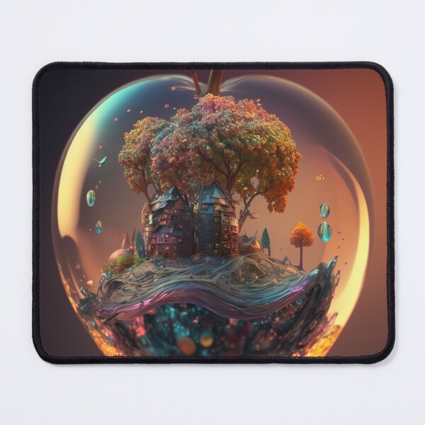 Item preview, An apple made of glass with a tiny fantasy world inside 5 designed and sold by jetaiart.