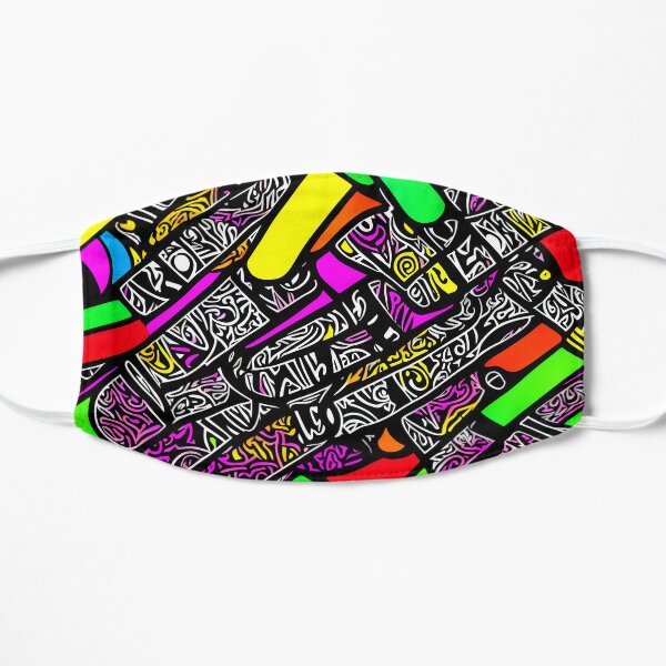 Psychedelic Collage Flat Mask